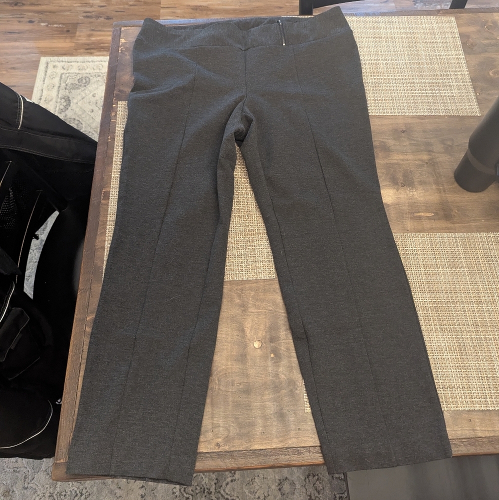 Women's Alfani Chic Gray Straight Leg Dress Pants size 20W